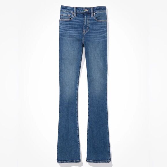 American Eagle Next Level High-Waisted Skinny Kick Jeans Blue Size 2 - Picture 4 of 16